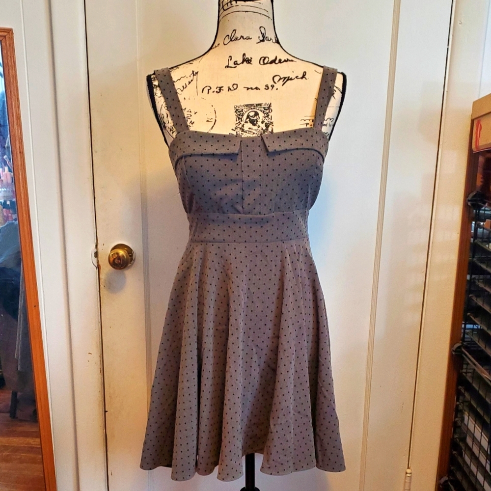 EUC Ixia Polka-dot Rockabilly Swing Dress